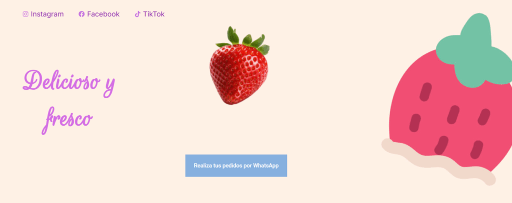 Desarrollo web, negocio de postres