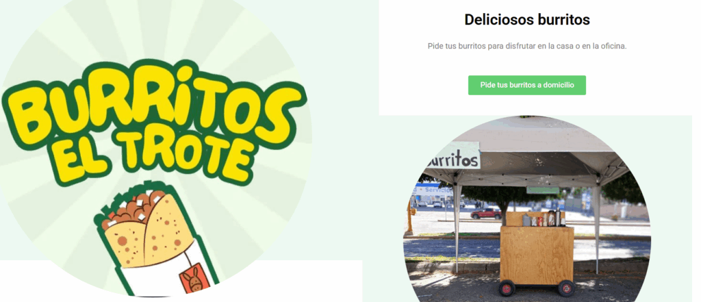 Desarrollo web para un negocio de comida